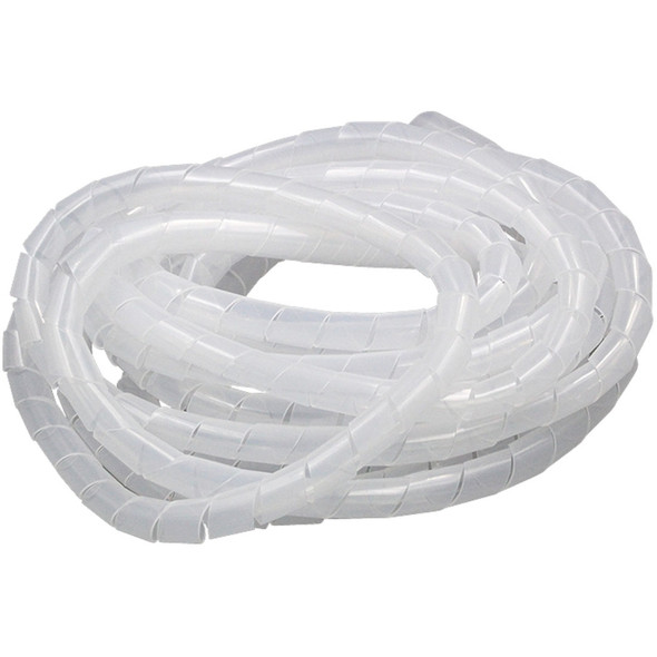 10m PE Spiral Pipes Wire Winding Organizer Tidy Tube, Nominal Diameter: 6mm(White)