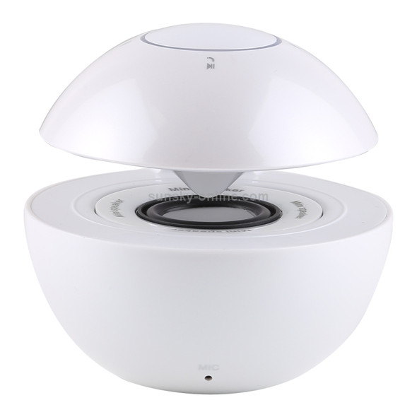 BT-118 Mini Wireless Bluetooth Speaker with Breathing Light, Support Hands-free / TF Card / AUX (White)