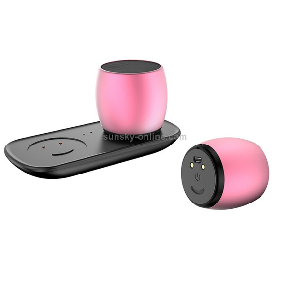 SARDiNE F1 Aluminium Alloy Stereo Wireless Bluetooth Speaker with Charging Dock, Support Hands-free(Rose Gold)
