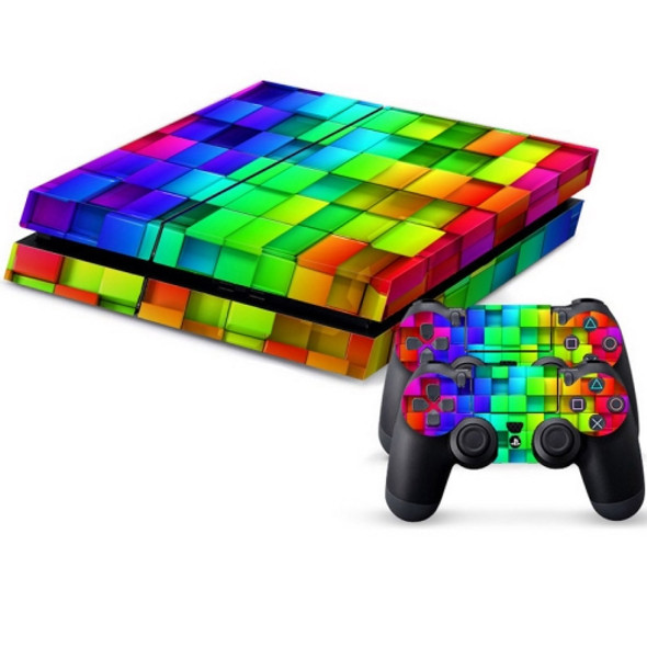 Tetris Pattern Protective Skin Sticker Cover Skin Sticker for PS4 Game Console