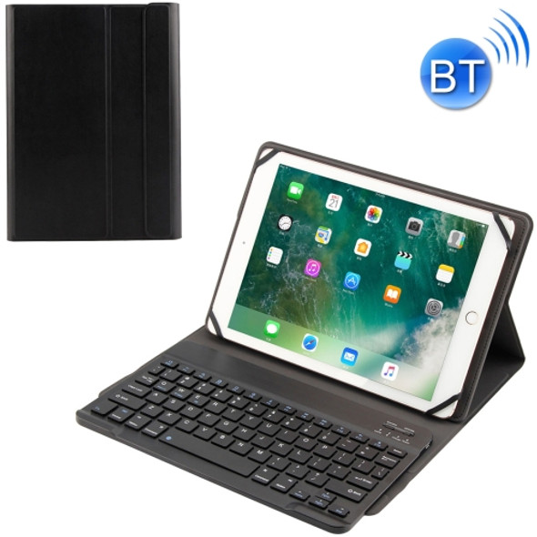 TY-1031 Universal Bluetooth 3.0 ABS Brushed Texture Keyboard + Leather Case for iOS, Windows, Android Tablet PC Between 9-10.5 inch(Black)