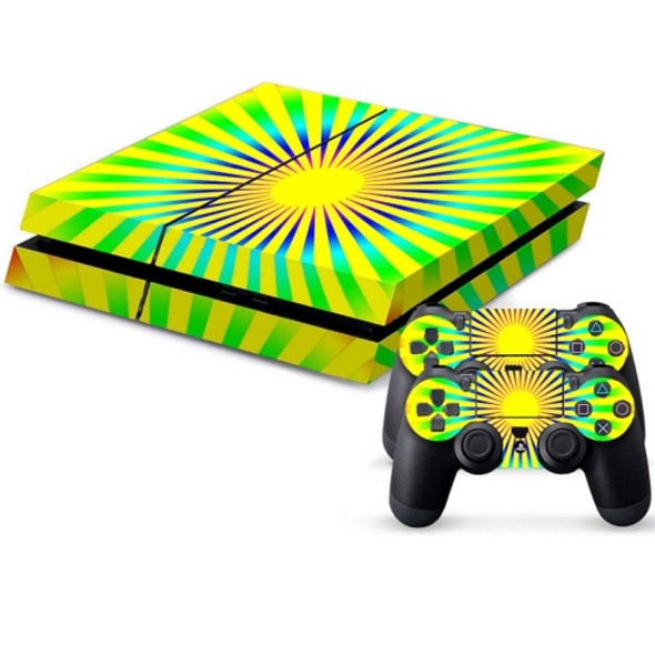 Sun Light Pattern Protective Skin Sticker Cover Skin Sticker for PS4 Game Console