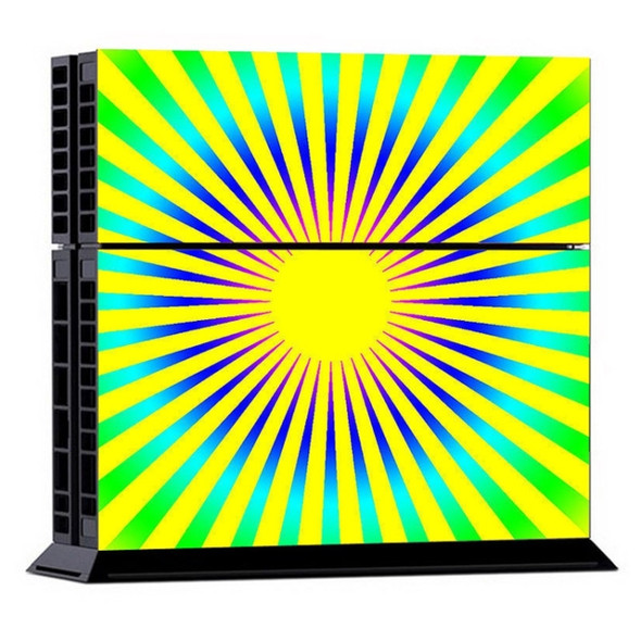 Sun Light Pattern Protective Skin Sticker Cover Skin Sticker for PS4 Game Console