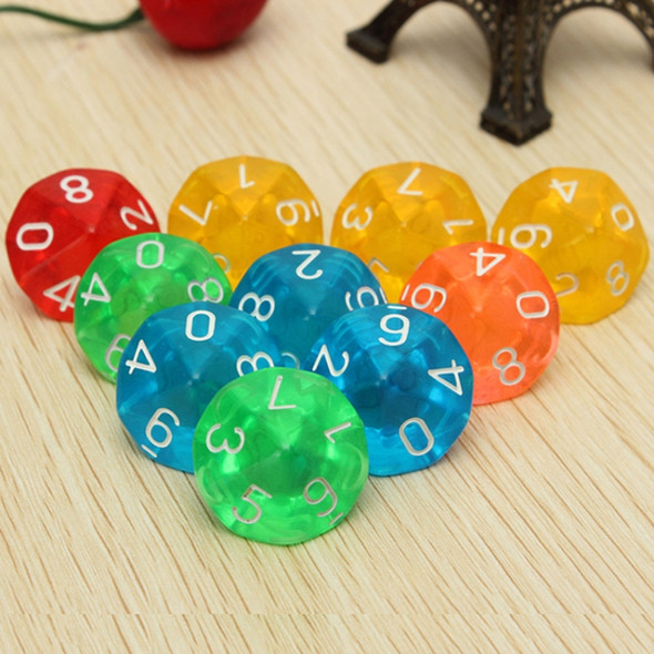 4 PCS Transparent Polyhedron Outdoor Bar Family Party Game Dice(Random Color Dlivery)