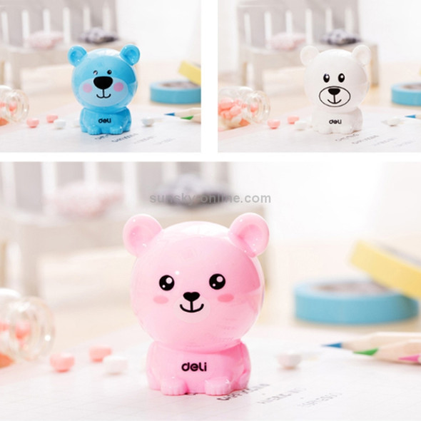 10 PCS Deli Bear Manual Pencil Sharpeners Kids Friendly at Home Office School, Random Color Delivery