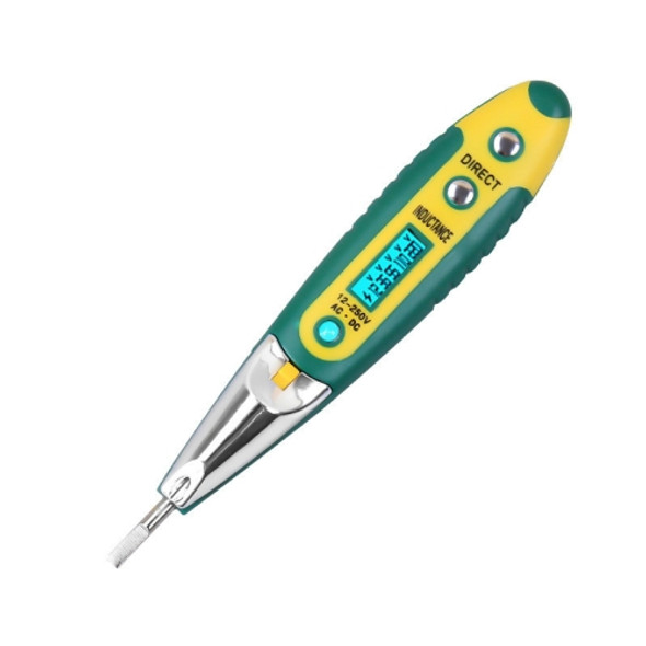 High Precision Electrical Tester Pen Screwdriver 220V AC DC Outlet Circuit Voltage Detector Test Pen with Night Vision, Specification:Digital Display Pen (Card)+Battery