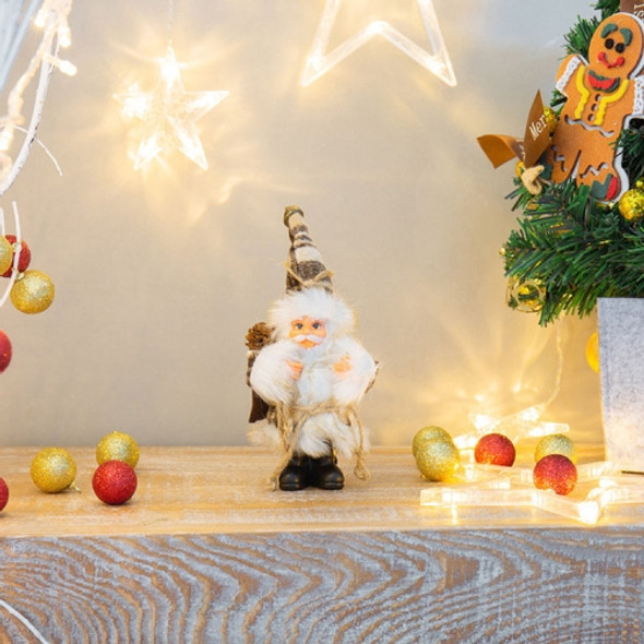 2 PCS Family Holiday Santa Doll Ornament Toy, Size:16cm(Lattice)