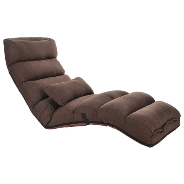 C1 Lazy Couch Tatami Foldable Single Recliner Bay Window Creative Leisure Floor Chair, Size: 175x56x20cm(Dark Coffee)