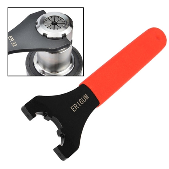 Hardened C-shaped Crescent Head Wrench Engraving Machine Spindle Extension Rod Collet Grip Wrench, Style:ER16UM