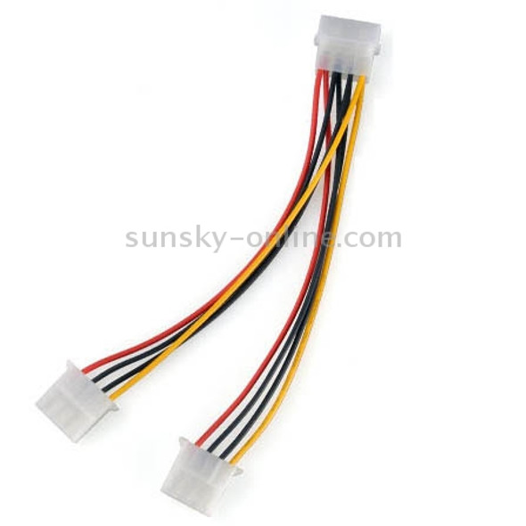 4-Pin Molex Y Power Supply Cable splitter, Length: 20cm