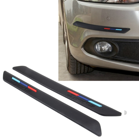 2 PCS Car Plastic Anti-collision Sticker Car Door Rub Bumper Strip Auto Guards Side Doors Scratch Stickers Protector(Black)