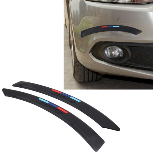 2 PCS Universal Car Plastic Anti-collision Sticker Car Door Rub Bumper Strip Auto Guards Side Doors Scratch Stickers Protector(Black)