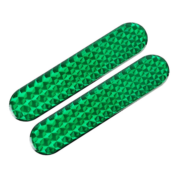 2 PCS High-brightness Laser Reflective Strip Warning Tape Decal Car Reflective Stickers Safety Mark(Green)