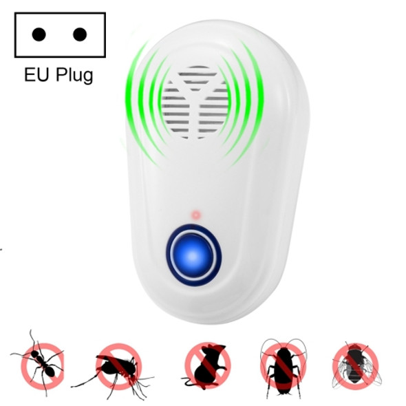 4W Electronic Ultrasonic Anti Mosquito Rat Mouse Cockroach Insect Pest Repeller, EU Plug, AC 90-250V(White)
