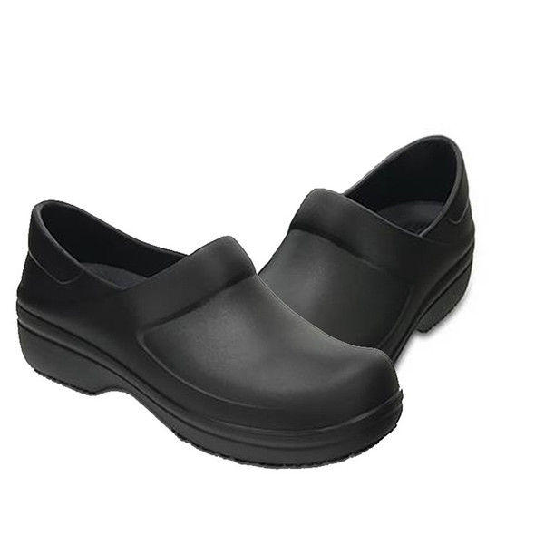Chef Shoes Non-slip Kitchen Shoes Canteen Chef Cleaning Work Shoes Hotel Work Shoes, Size:39(Black)