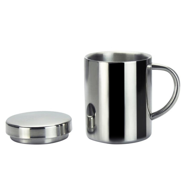 304 Stainless Steel Double Insulation Coffee Drink Milk Water Mugs Durable Drinking Cup with Lid 250ml