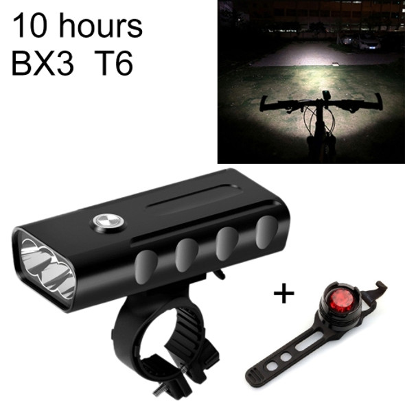 BX3 USB Charging Bicycle Light Front Handlebar Led Light (10 Hours, T6+Gem Lamp)