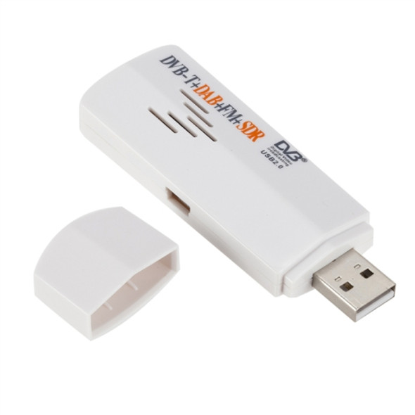 Digital RTL2832U+R820T DVB-T SDR+DAB+FM USB 2.0 Digital TV Dongle / Receiver, with Remote Control (White)