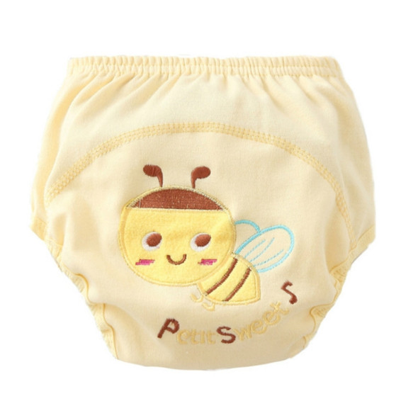 Infant Cartoon Pattern Training Crawling Underpants Cotton Leak-proof Diaper, Appropriate Height:90cm(Bee)