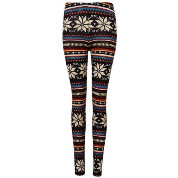 Multicolor Pattern Leggings Pant (Color:Black Size:S)