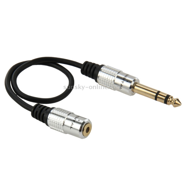 6.35mm Male to 3.5mm Female Audio Adapter Cable, Length: 30cm