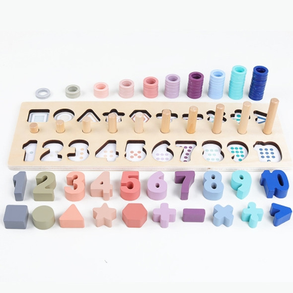 Preschool Wooden Count Geometric Shape Cognition Match Baby Early Education Teaching Aids Math Toys
