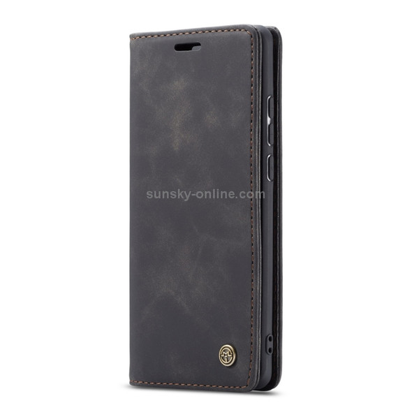 CaseMe-013 Multifunctional Retro Frosted Horizontal Flip Leather Case for Galaxy A20 / A30, with Card Slot & Holder & Wallet (Black)
