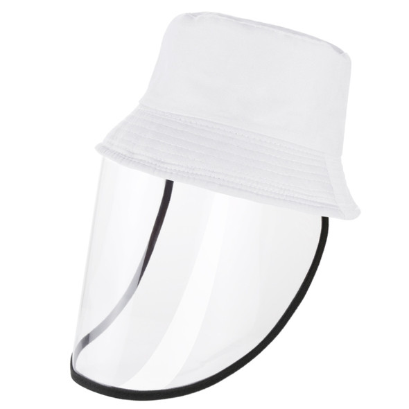 Anti-Saliva Splash Anti-Spitting Anti-Fog Anti-Oil Protective Cap Mask Removable Face Shield(White)