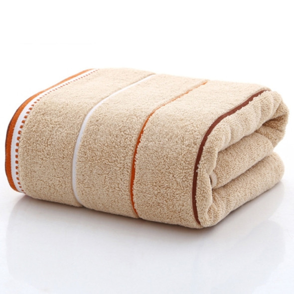 Strong Water Absorption Stripe Cotton Towel for Home & Hotel, Size:70x140cm(Coffee)