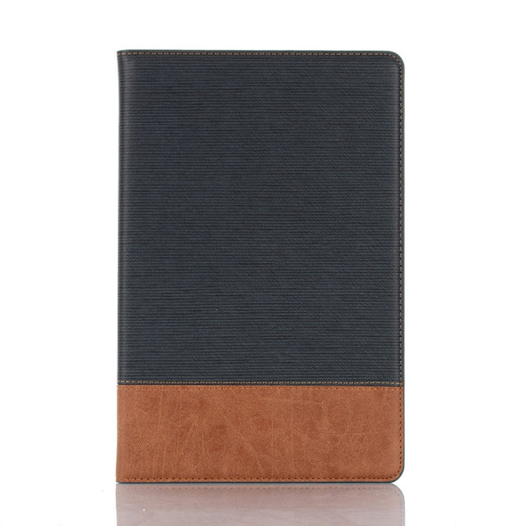 For Galaxy Tab S6 T860 / T865 Cross Texture Horizontal Flip Leather Case with Holder & Card Slots & Wallet (Dark Blue)