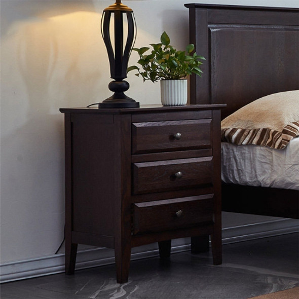 Modern Minimalist Solid Wood Storage Cabinet Locker Bedroom Full Bedside Table
