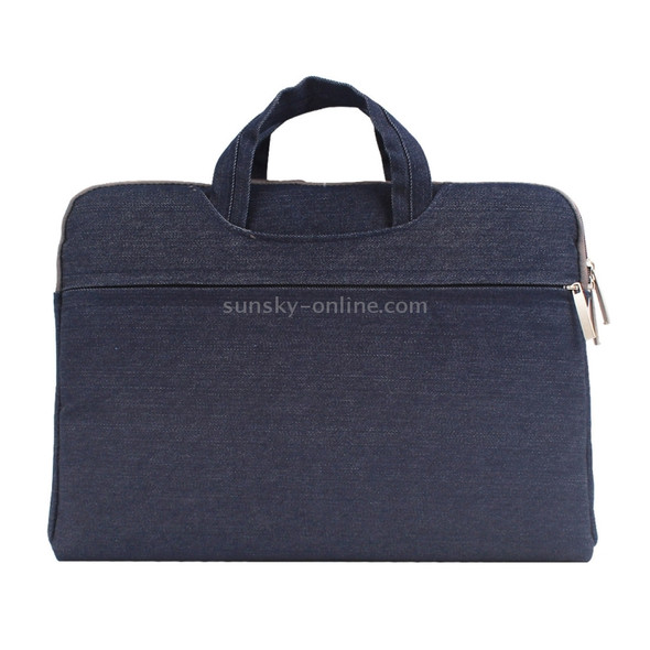 12 inch Portable Handheld Laptop Bag for Laptop(Dark Blue)