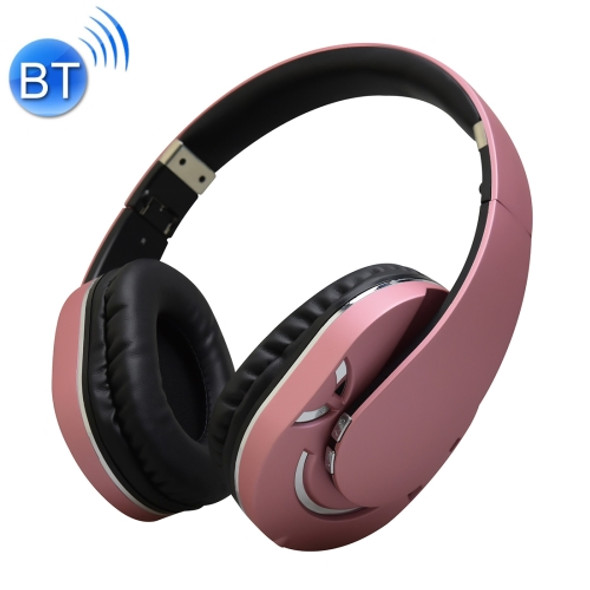 BTH-878 Foldable Wireless Bluetooth V4.1 Headset Stereo Sound Earphones (Pink)