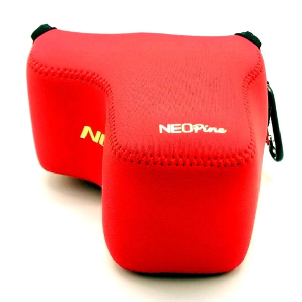 NEOpine Neoprene Shockproof Soft Case Bag with Hook for Sony ILCE-6500 / A6500 Camera(Red)