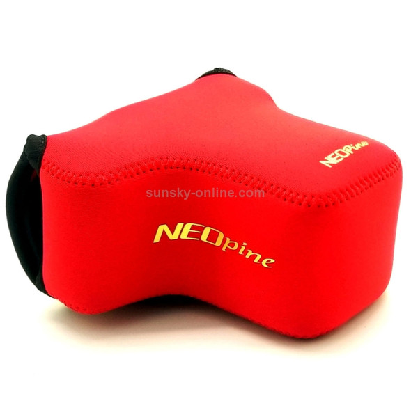 NEOpine Neoprene Shockproof Soft Case Bag with Hook for Sony ILCE-6500 / A6500 Camera(Red)