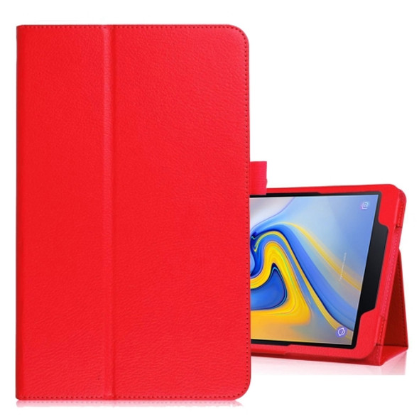 Litchi Texture Horizontal Flip Leather Case for Samsung Galaxy Tab A 10.5 T590 / T595 / T597, with Holder (Red)