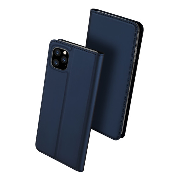 DUX DUCIS Skin Pro Series Shockproof Horizontal Flip Leather Case with Holder & Card Slots for iPhone 11 Pro(Dark Blue)