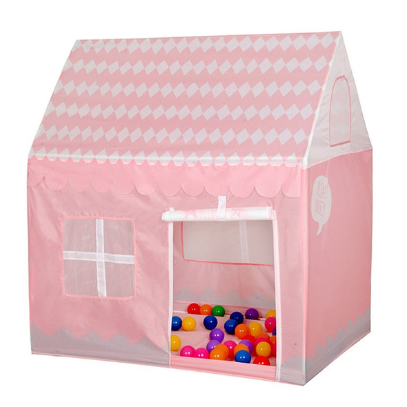 Household Children Printing Play Tent Small Game House (Light Pink)