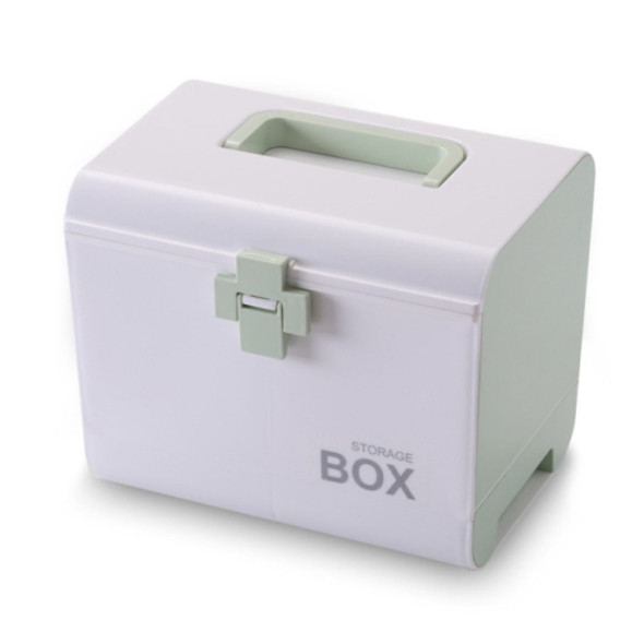 Multi-layer Storage Organizer Medicine Box Portable Medical Kits Case(Green)