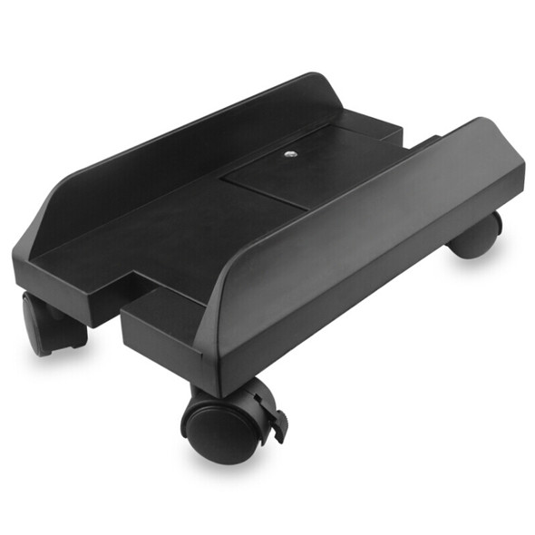 Computer Mainframe Host Adjustable Bracket  with Wheel, Size: S(Black)