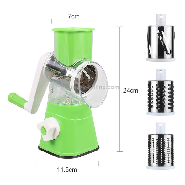 Hand-operated Multi-functional Vegetable Chopper Cheese Slicing Machine (Green)