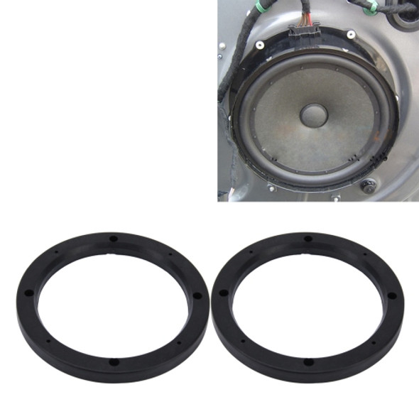 2 PCS 6.5 inch Car Auto ABS Loudspeaker Base Protection Hollow Cover Holder Mat, Inner Diameter: 14.5cm