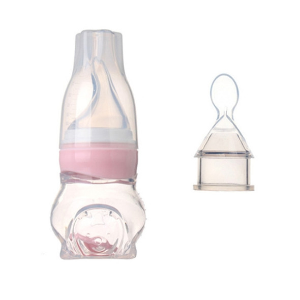 Baby Feeding Medicine and Water Artifact Silicone Squeezable Baby Bottle Anti-choked Medicine Feeder, Specification:Feeder+Rice Paste Pacifier(Pink)