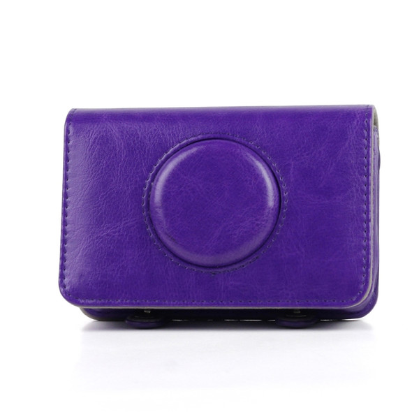 Solid Color PU Leather Case for Polaroid Snap Touch Camera (Purple)