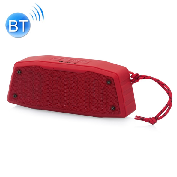 NewRixing NR-4019 Outdoor Portable Bluetooth Speaker with Hands-free Call Function, Support TF Card & USB & FM & AUX (Red)