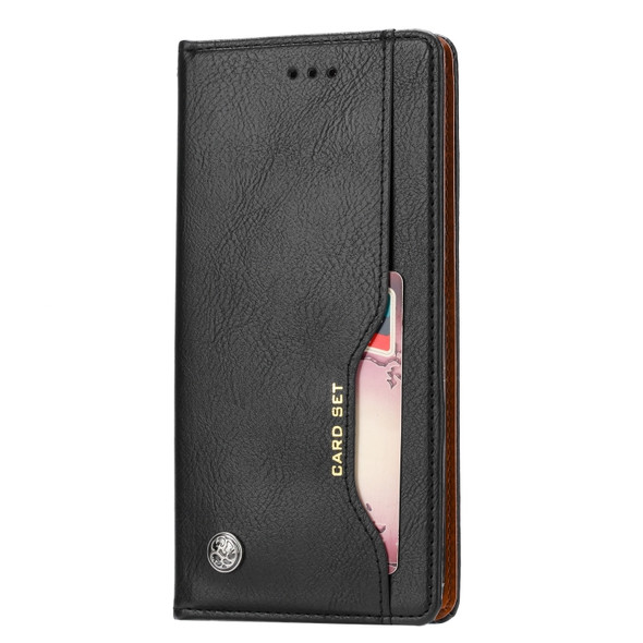 Knead Skin Texture Horizontal Flip Leather Case for Galaxy A80 / A90, with Photo Frame & Holder & Card Slots & Wallet(Black)
