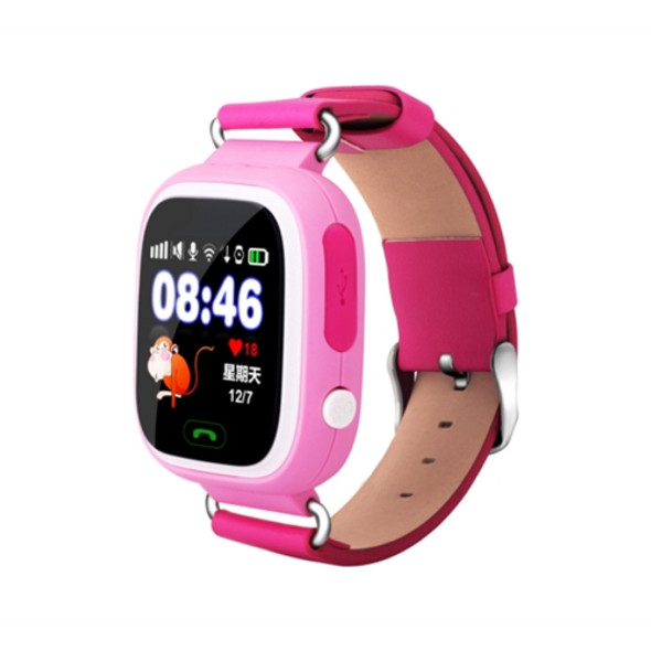 Q90 1.22 inch IPS Color Touch Screen Lovely Children Smartwatch GPS Tracking Wifi Watch, Support  SIM Card, Positioning Mode, Voice Call, Pedometer, Alarm Clock, Sleep Monitoring, SOS Emergency Telephone Dialing(Pink)