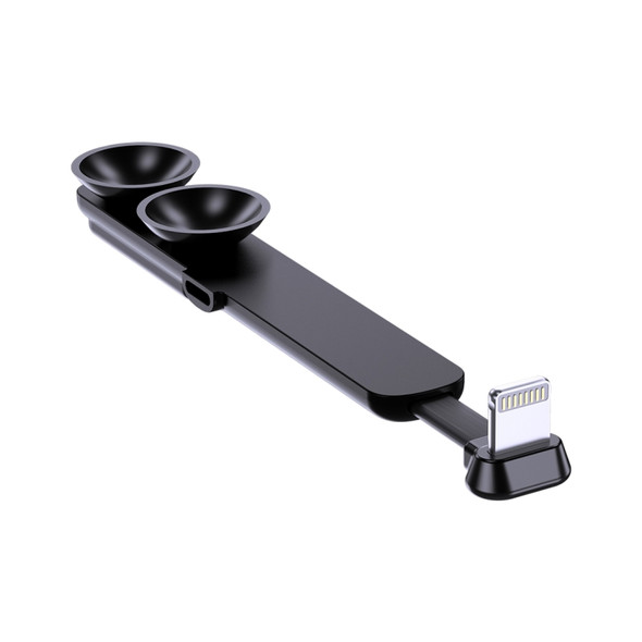 ROCK S2 2A 8Pin Double Suction Cup Design Gaming Charging Data Cable, Length: 120cm (Black)