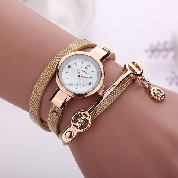 GONEWA Metal Strap Wristwatch Bracelet Quartz watch(Gold)