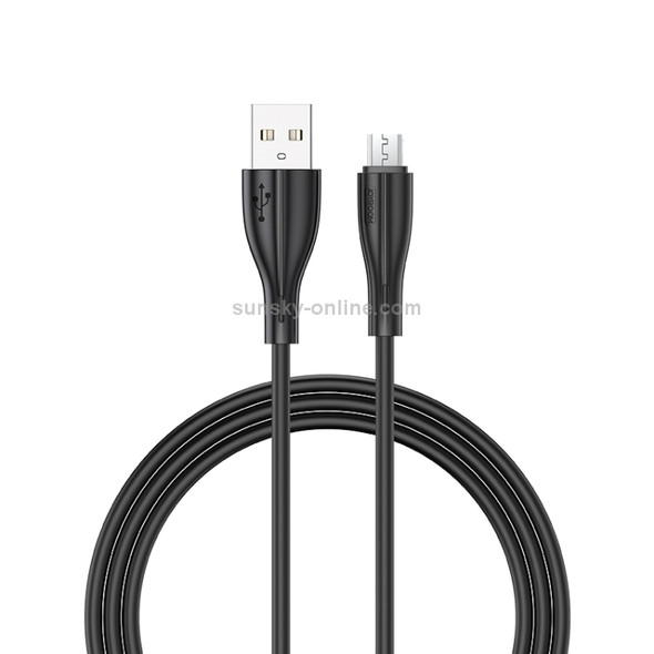 JOYROOM S-M405 2.4A Micro USB to USB Charging Cable PVC Data Cable, Length: 1m(Black)